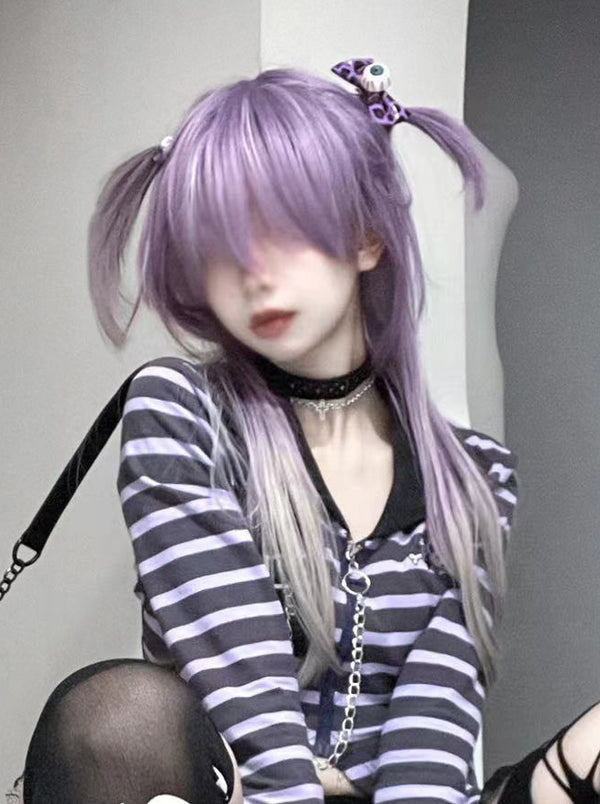 purple gray wig KF11039