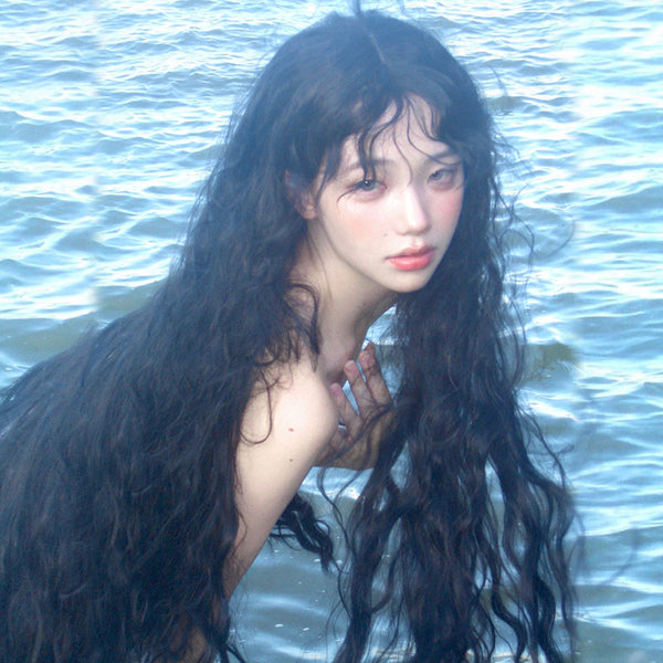 long black curly hair  KF11063