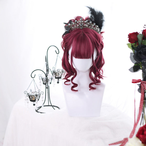 short red curly wig  KF9482
