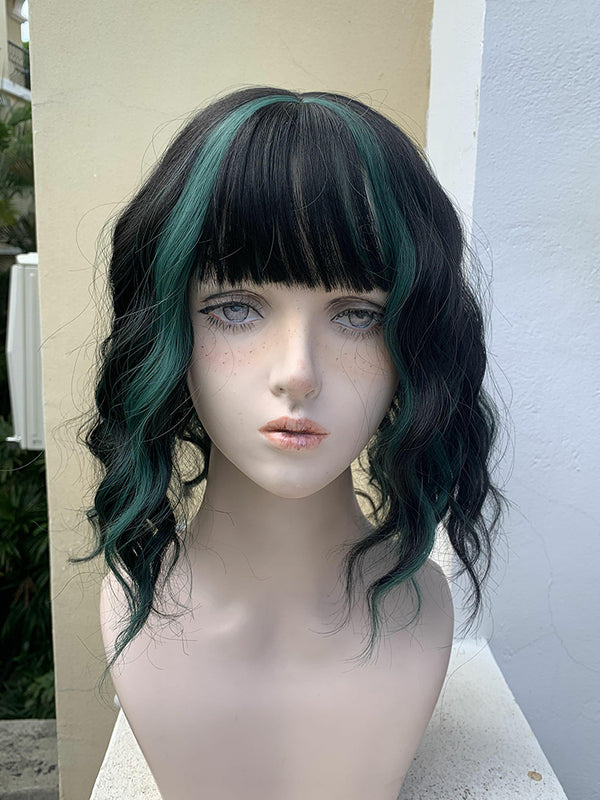 Dark green wig  KF11123