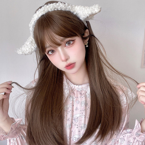 lolita long straight wig  KF70163