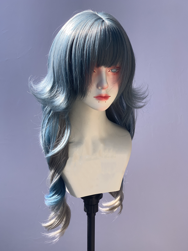 y2k blue wig KF11030