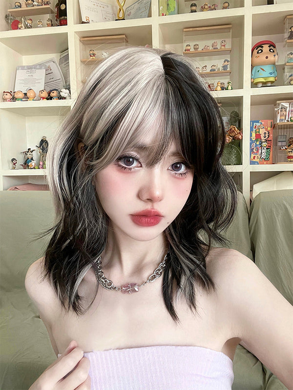 Harajuku color matching long wig  KF70160