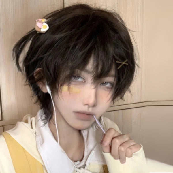 Black cos short wig KF11085