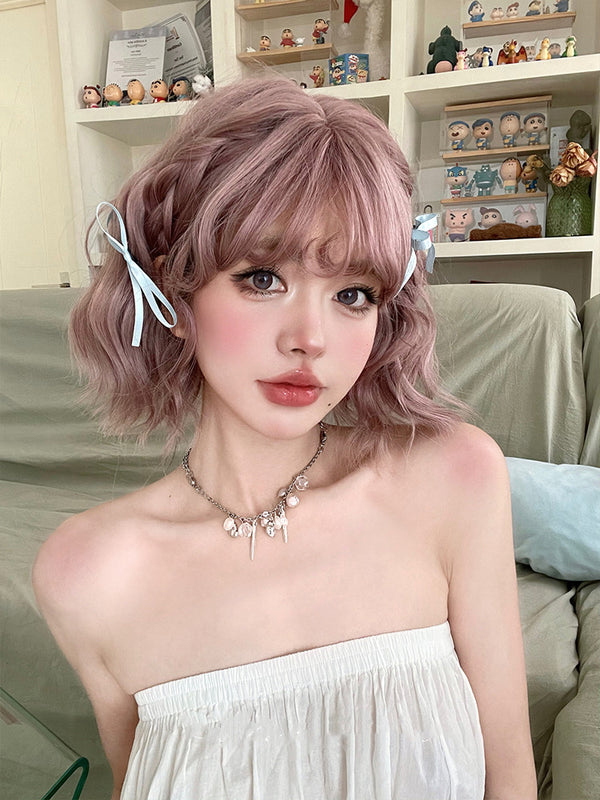 lolita short curly wig  KF70164