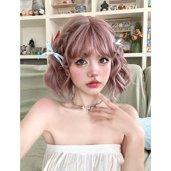 lolita short curly wig  KF70164