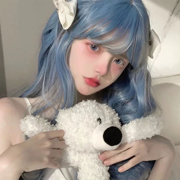Lolita haze blue wig  KF70418