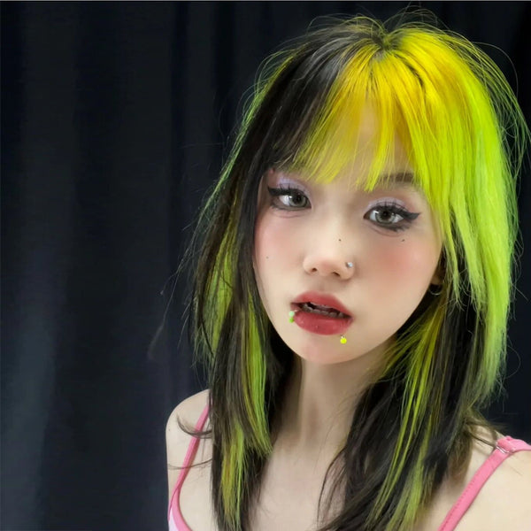 Green Highlighter Wig   KF70127