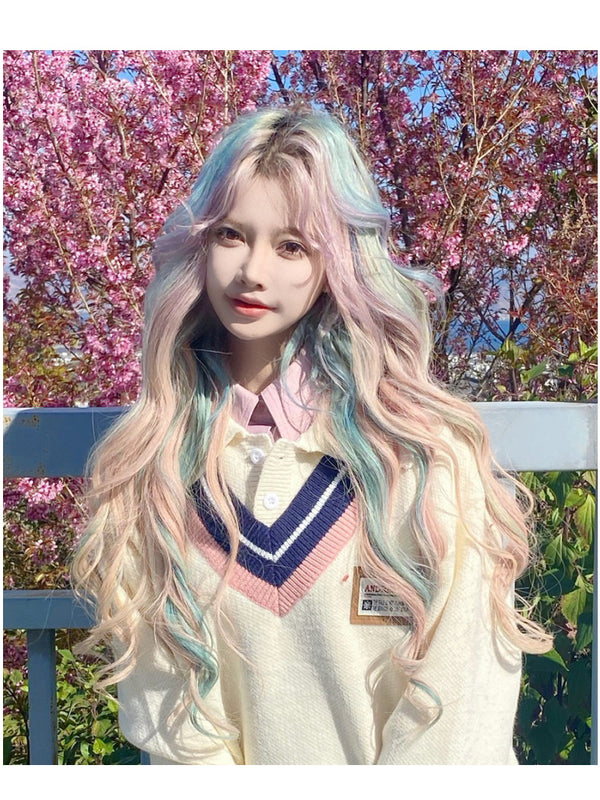 gradient rainbow wig  KF11004