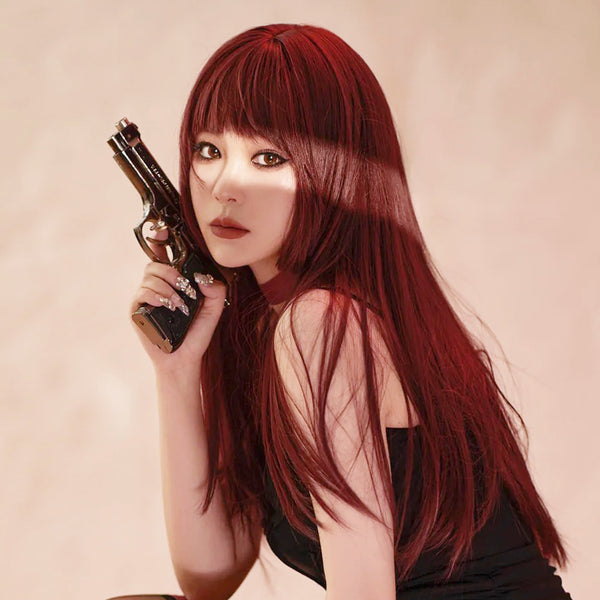 Harajuku long straight wig  KF82876