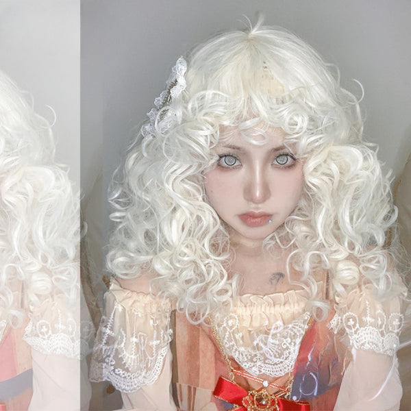 white curly hair  KF11024