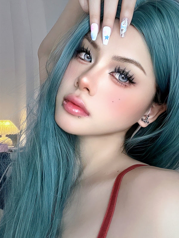 Green Long Straight Wig  KF81941