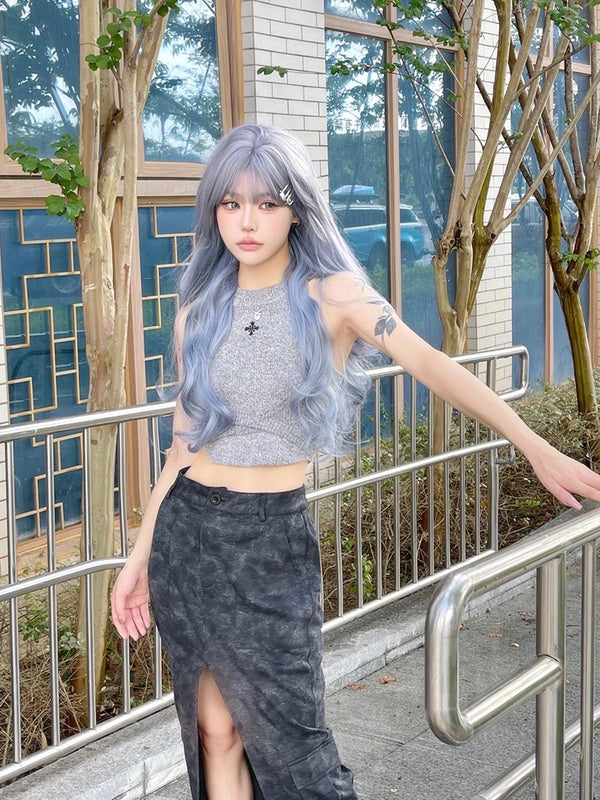 Purple gray wig  KF11011