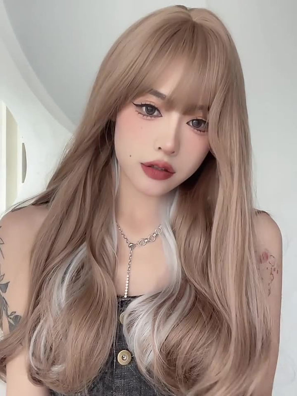 Linen gray wig KF11091