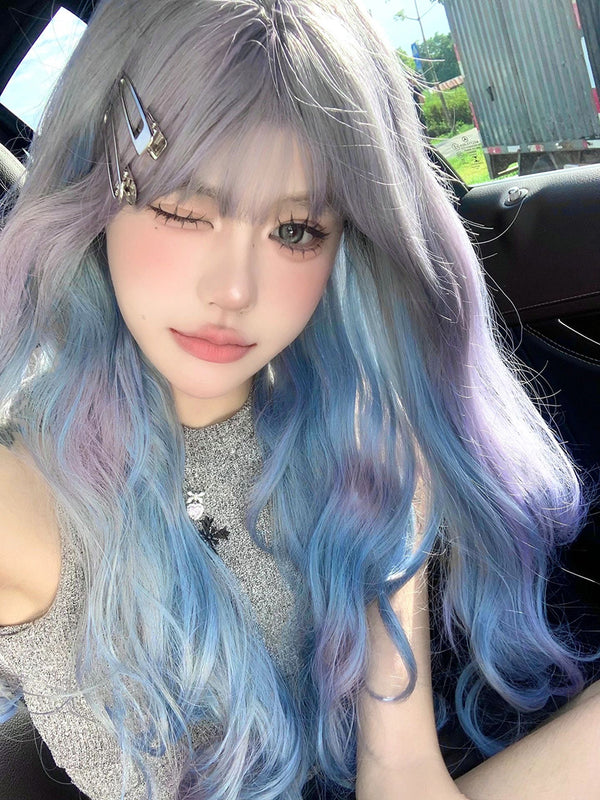 Purple gray wig  KF11011