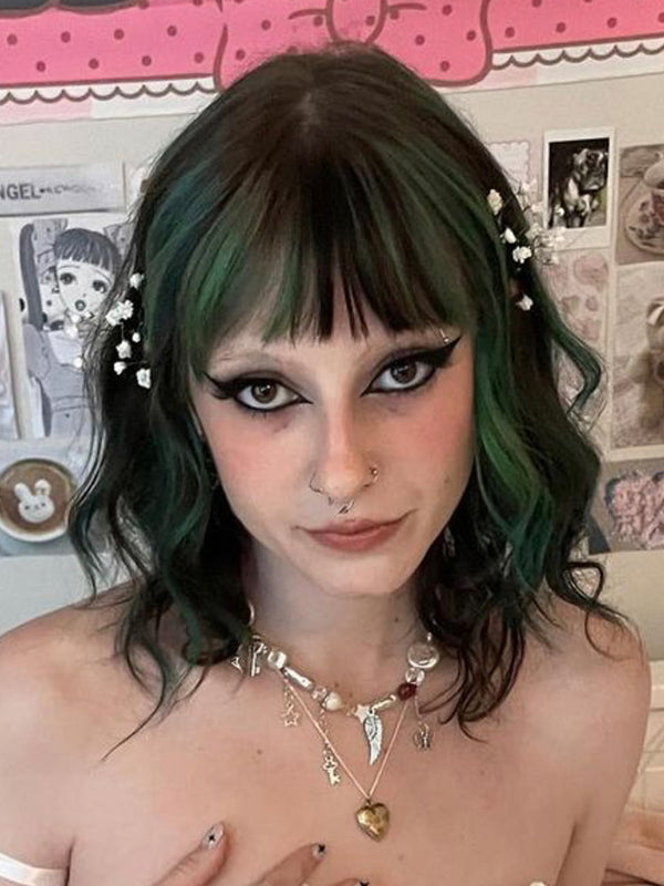 Dark green wig  KF11123