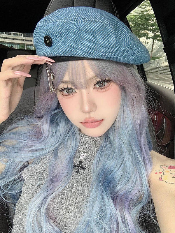 Purple gray wig  KF11011