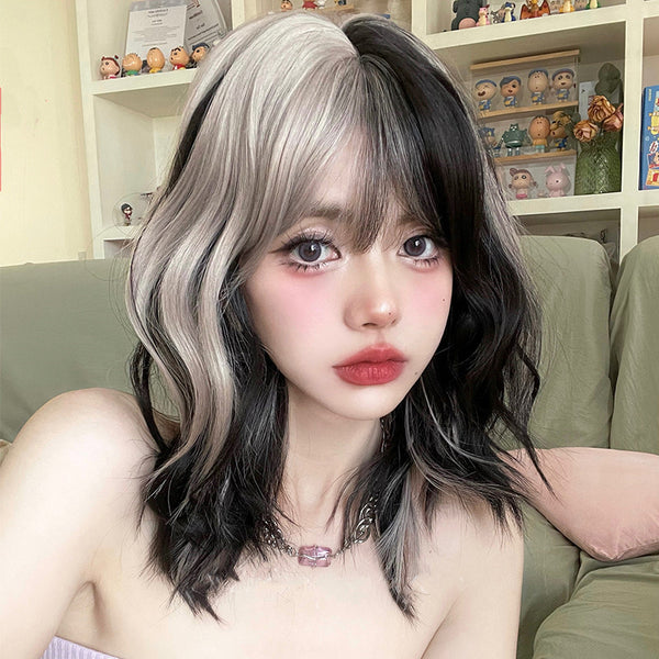 Harajuku color matching long wig  KF70160