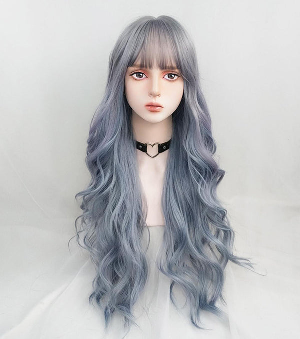 Purple gray wig  KF11011
