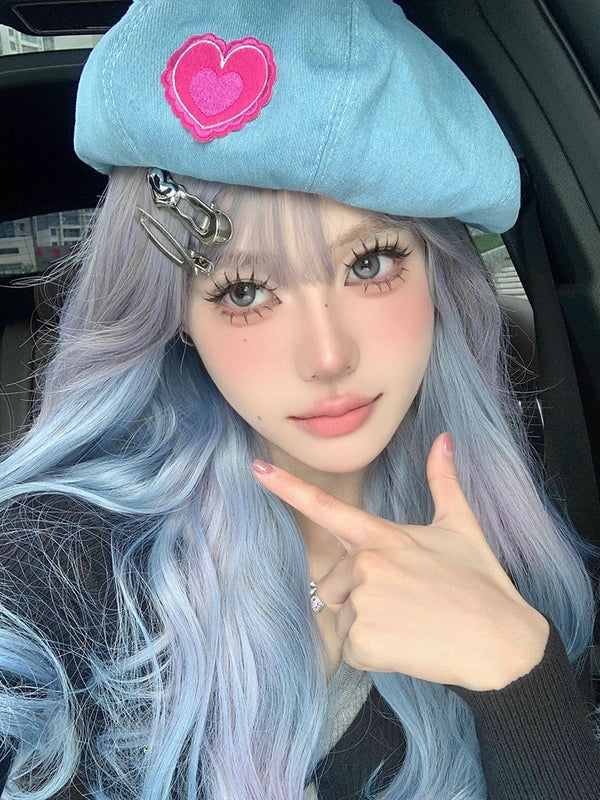 Purple gray wig  KF11011