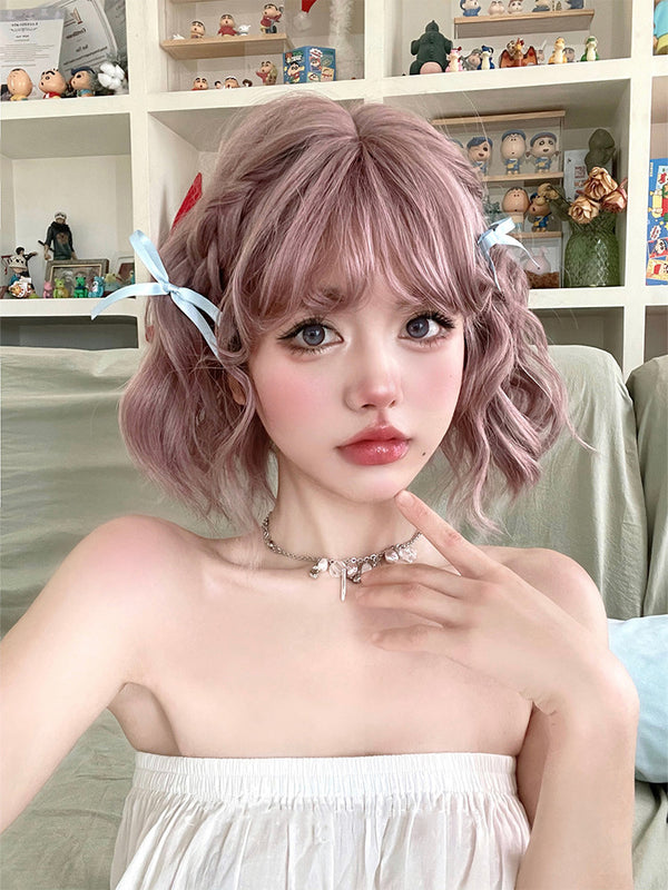 lolita short curly wig  KF70164
