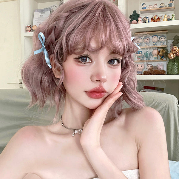 lolita short curly wig  KF70164
