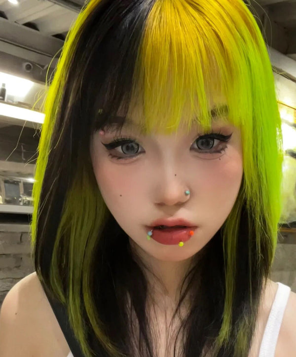 Green Highlighter Wig   KF70127