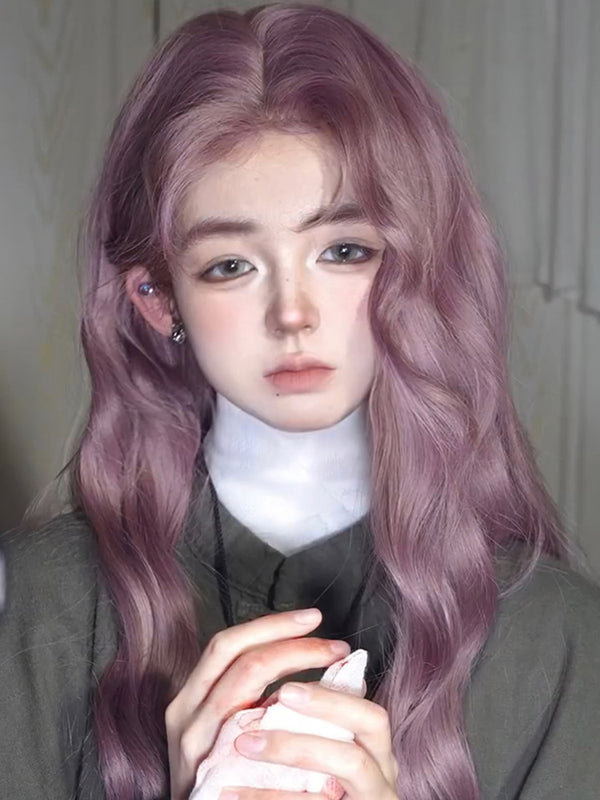 Purple lolita center parted wig KF11164