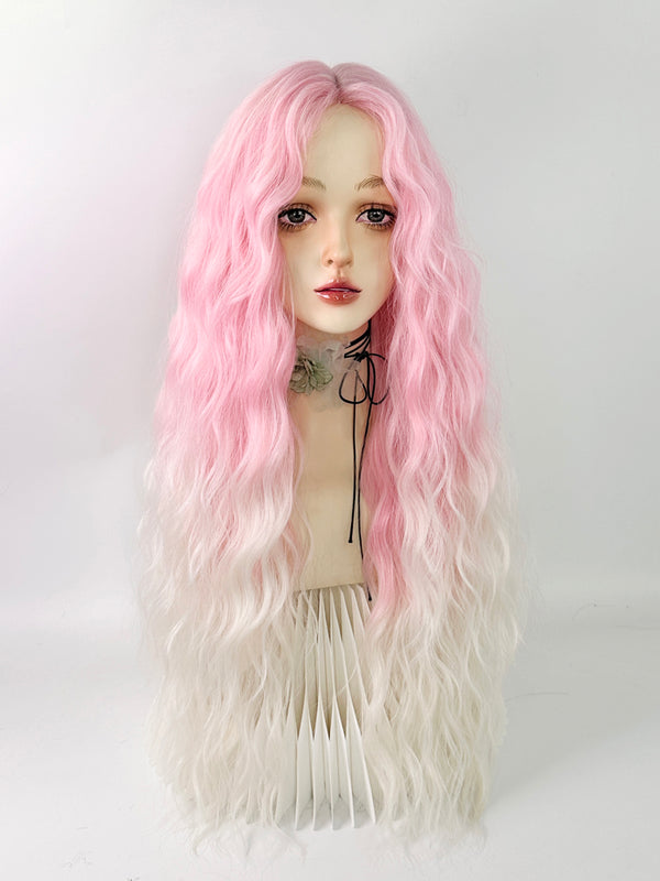 y2k pink wig   KF11005