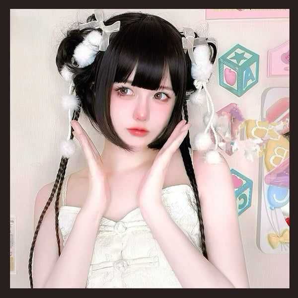 CUTE DOUBLE PONYTAIL WIG KF83728