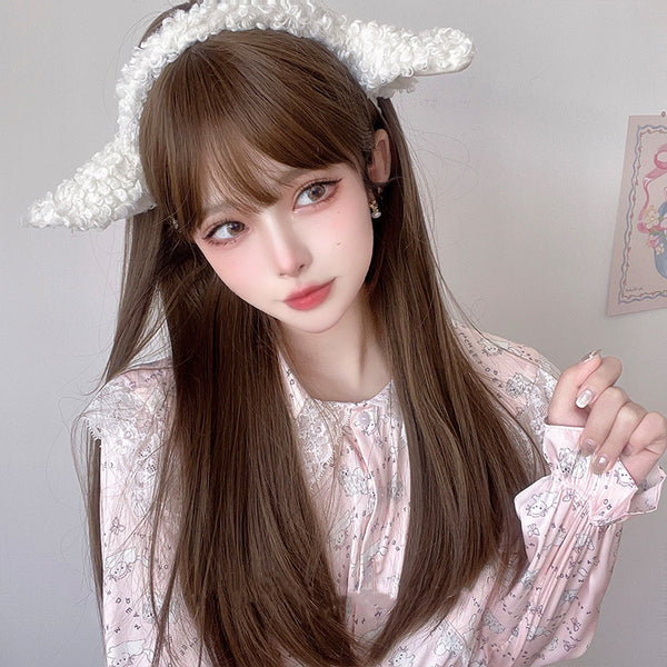lolita long straight wig  KF70163