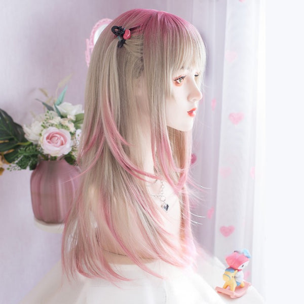 Gradient pink wig  KF11000