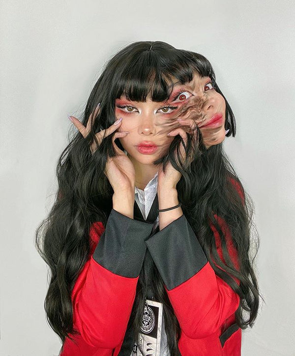 Harajuku long roll wig KF90119