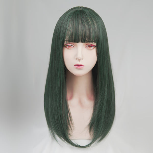 DARK GREEN WIG    KF83472