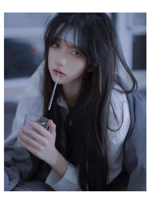 BLACK STRAIGHT HAIR  KF83487