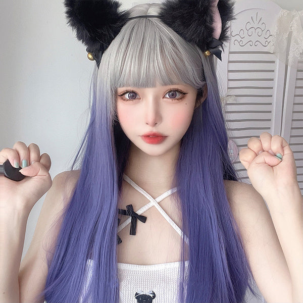 Lolita Gradient Long Straight Wig  KF82904