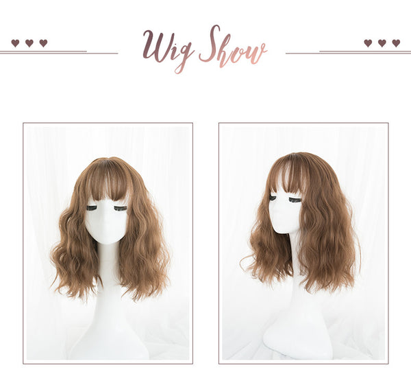 Honey Tea Curly Wig  KF90095