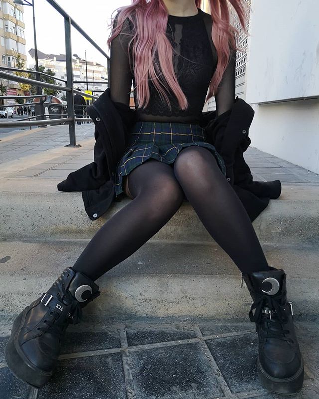 High waist plaid skirt KF23732