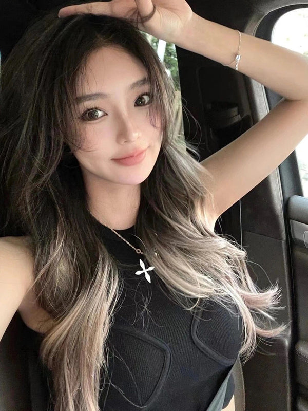 Gradient Long Curly Hair Wig KF82835