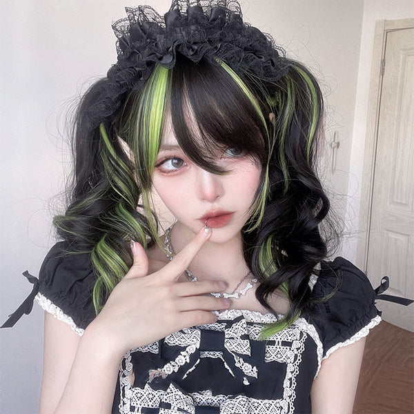 Harajuku gradient long curly wig KF82838