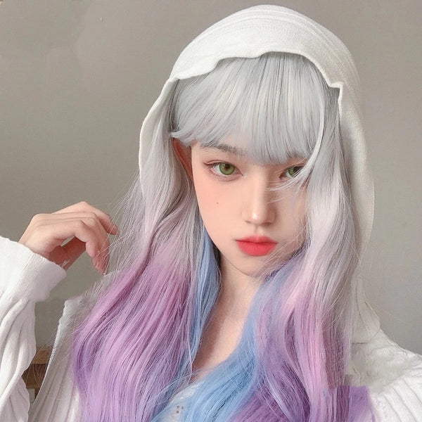 Long curly gradient wig KF82007