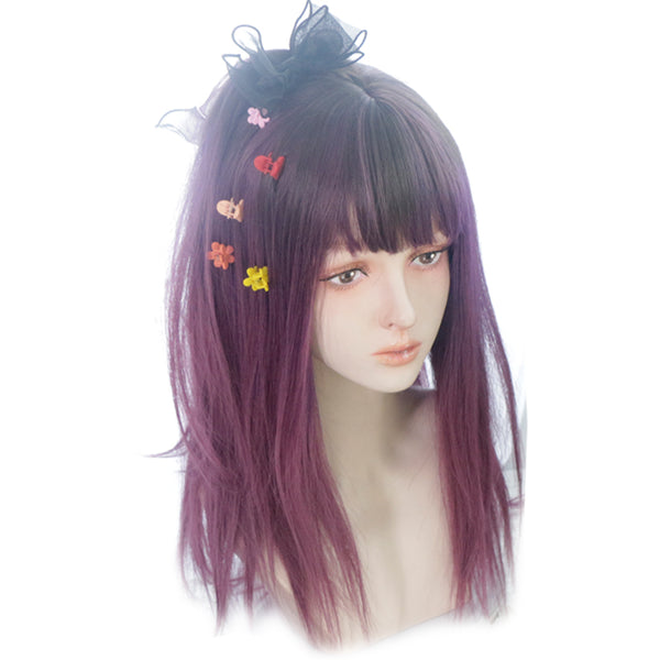 Personality purple wig KF81559