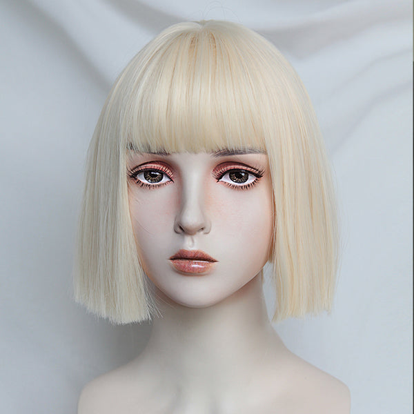 Lolita short golden wig  KF82563