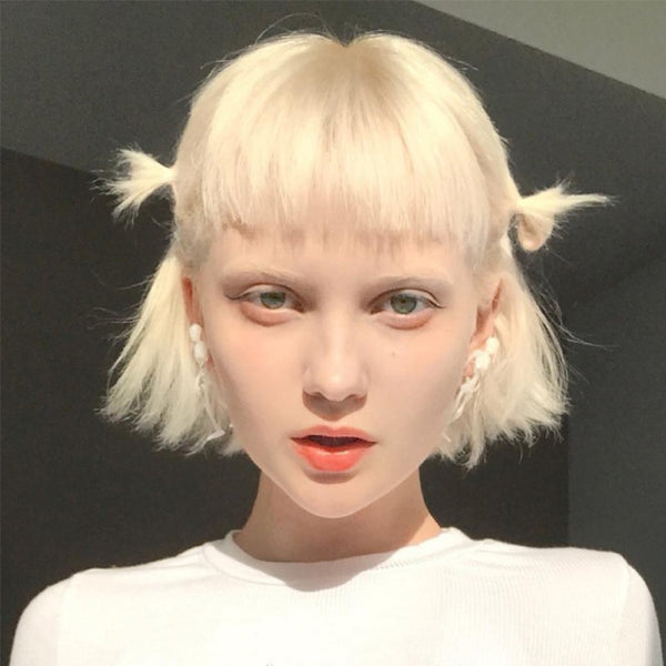 Lolita short golden wig  KF82563