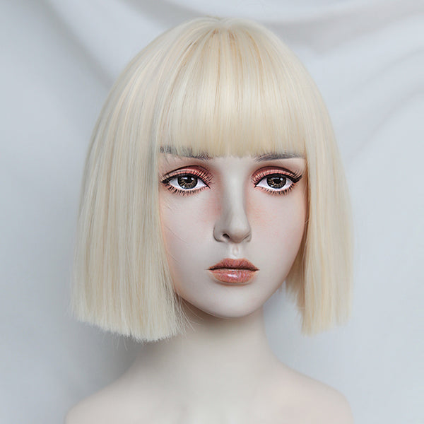 Lolita short golden wig  KF82563