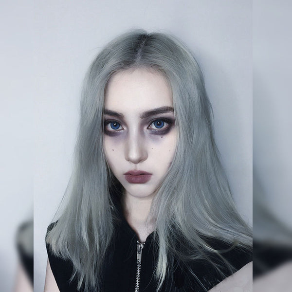 Silver grey wig KF9442