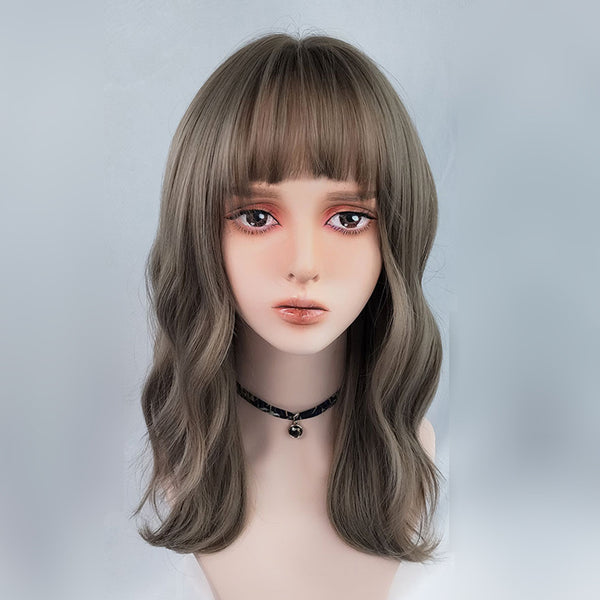 BROWN LONG CURLY WIG KF82247