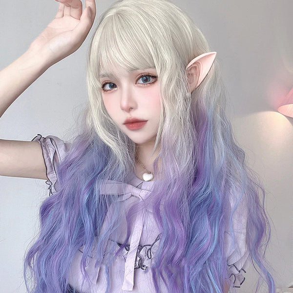 lolita gradient long curly wig  KF82905