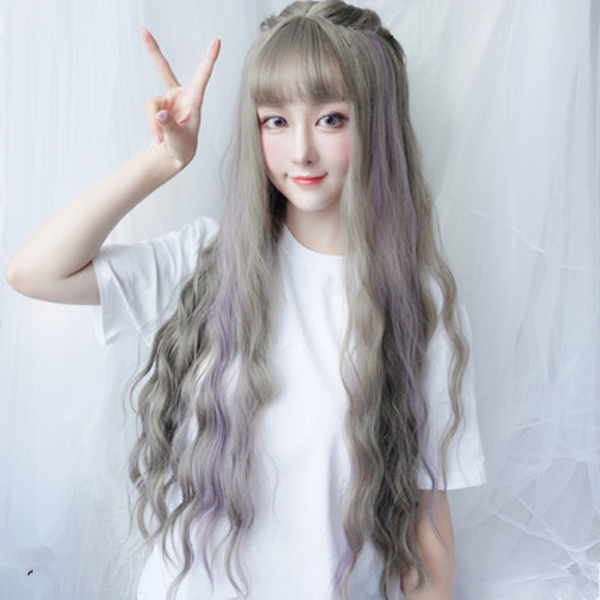 Cute Big Wave Long Roll Wig KF40378