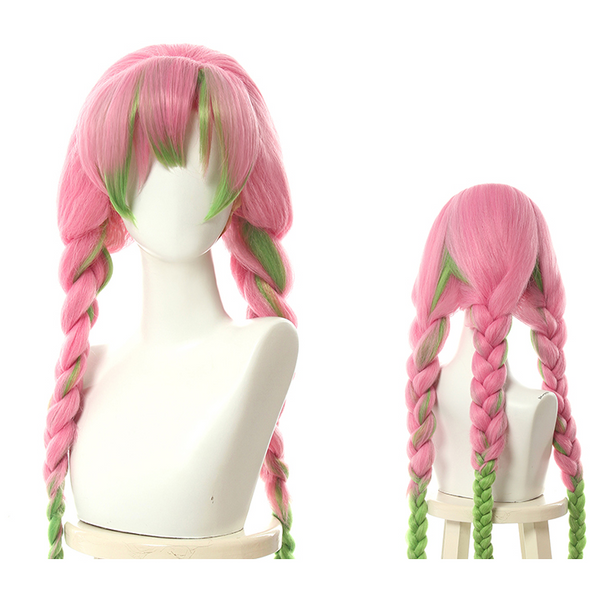 Pink green ponytail wig KF81205